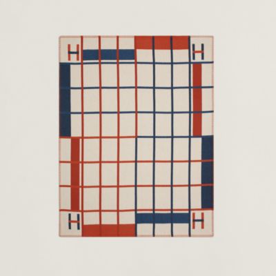 超人気HERMES Hロゴ入りチェック柄ブランケット 超人気HERMES Hロゴ入りチェック柄ブランケット プレード - ホーム